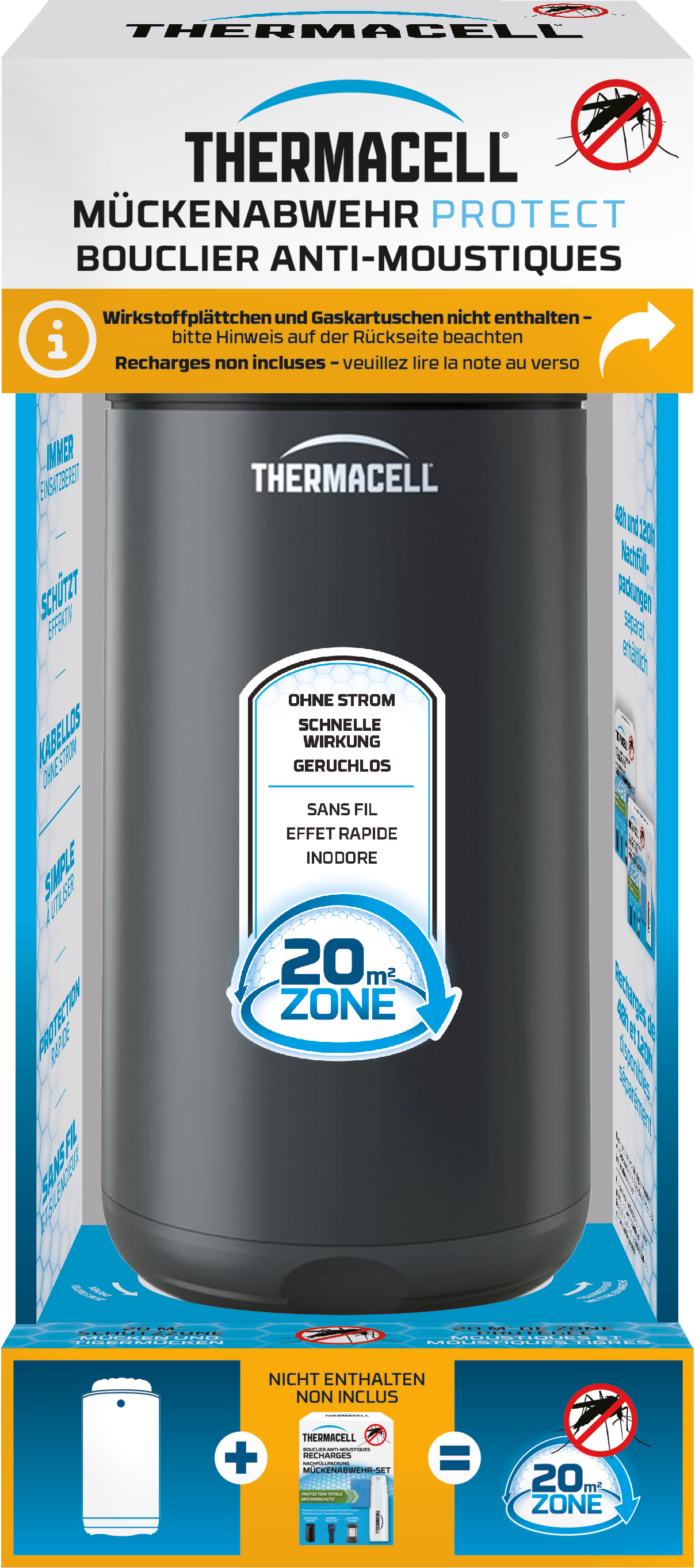 Thermacell Mückenabwehr Protect Graphit Gerät ohne Wirkstoff und Gaskartusche Thermacell Mückenabwehr Protect Graphit Gerät ohne Wirkstoff und Gaskartusche