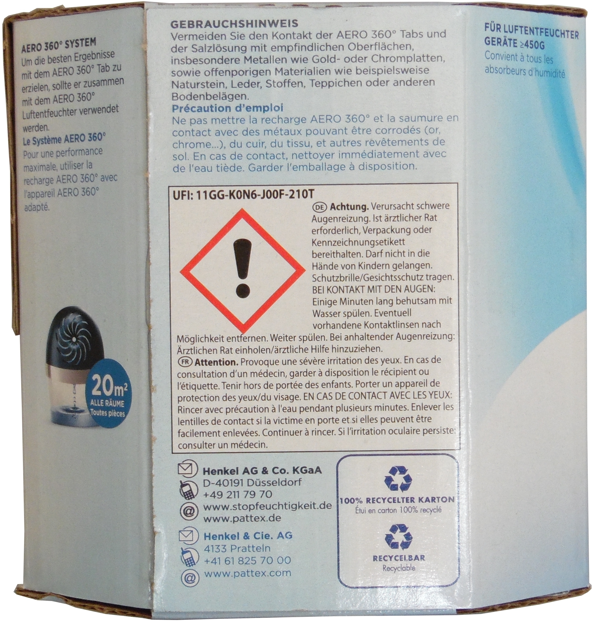24 Nachfüll-Tabs Pattex AERO 360° ( 24 x 450g )