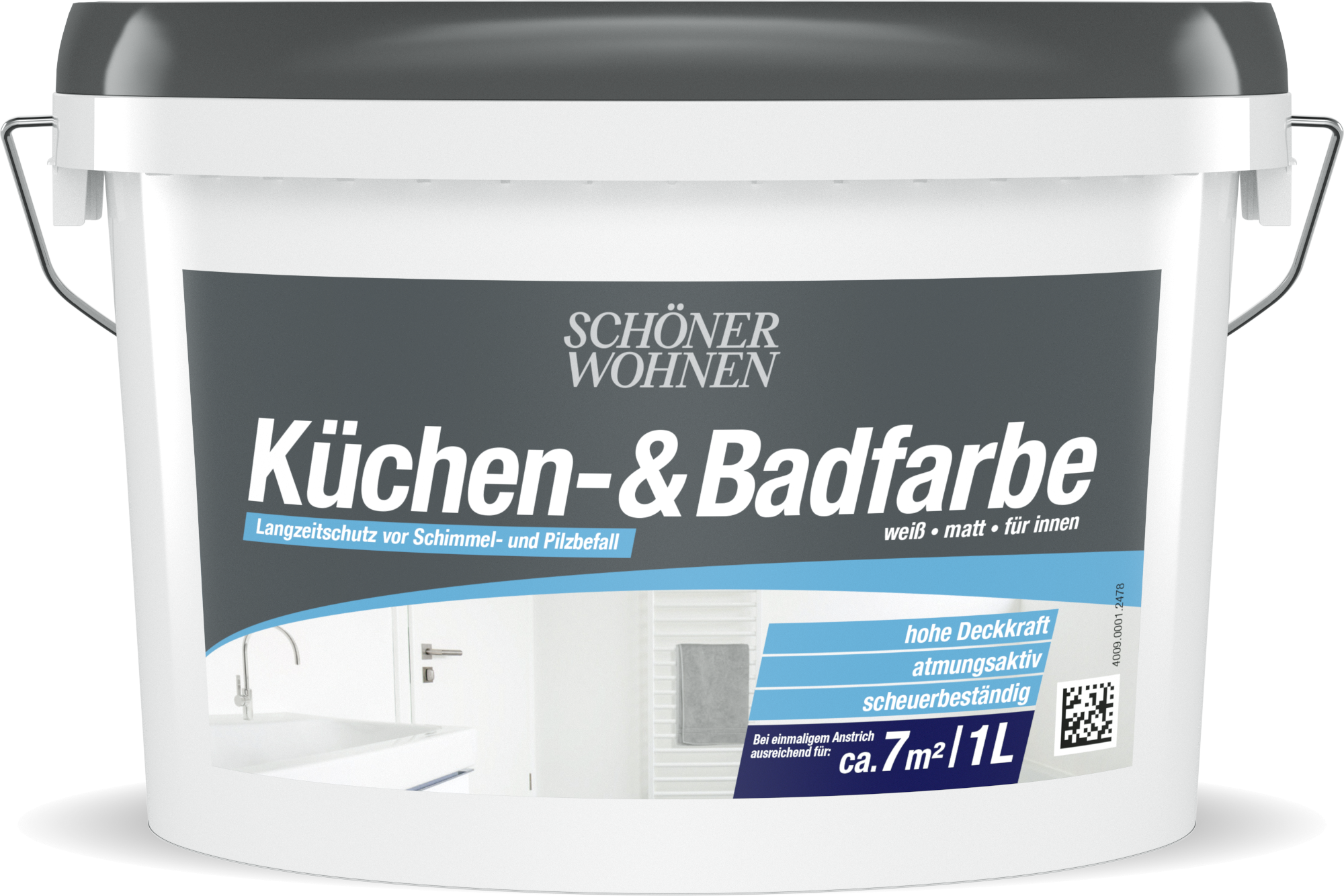 1L Schöner Wohnen Küchen- & Badfarbe matt, 0000 Weiß