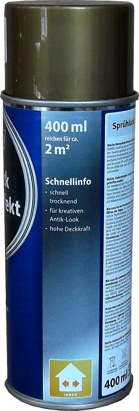 400ml Renovo Sprühlack Bronze-Effekt Gold 400ml Renovo Sprühlack Bronze-Effekt Gold