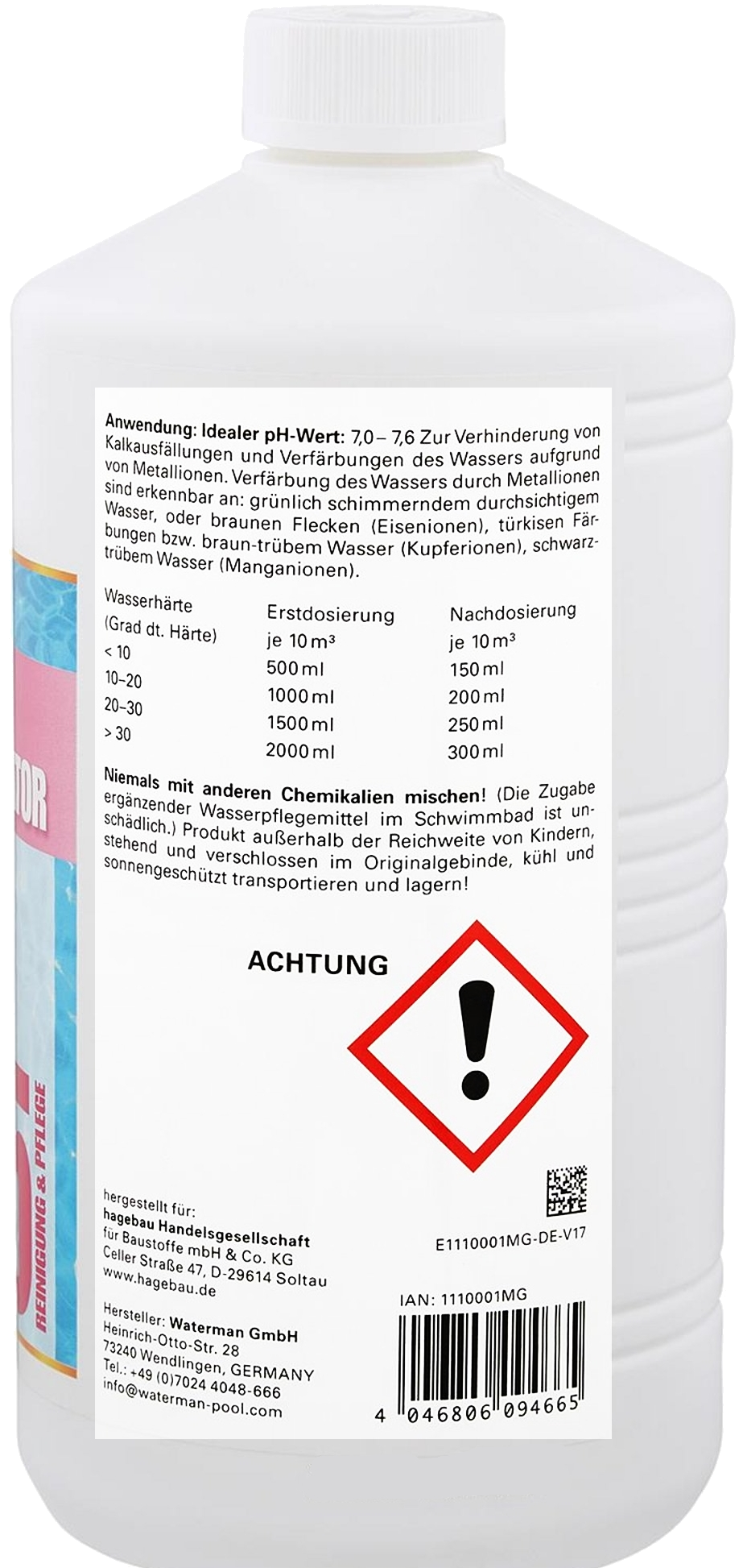 1L Mr.Gardener Metall- und Kalkstabilisator 1L Mr.Gardener Metall- und Kalkstabilisator