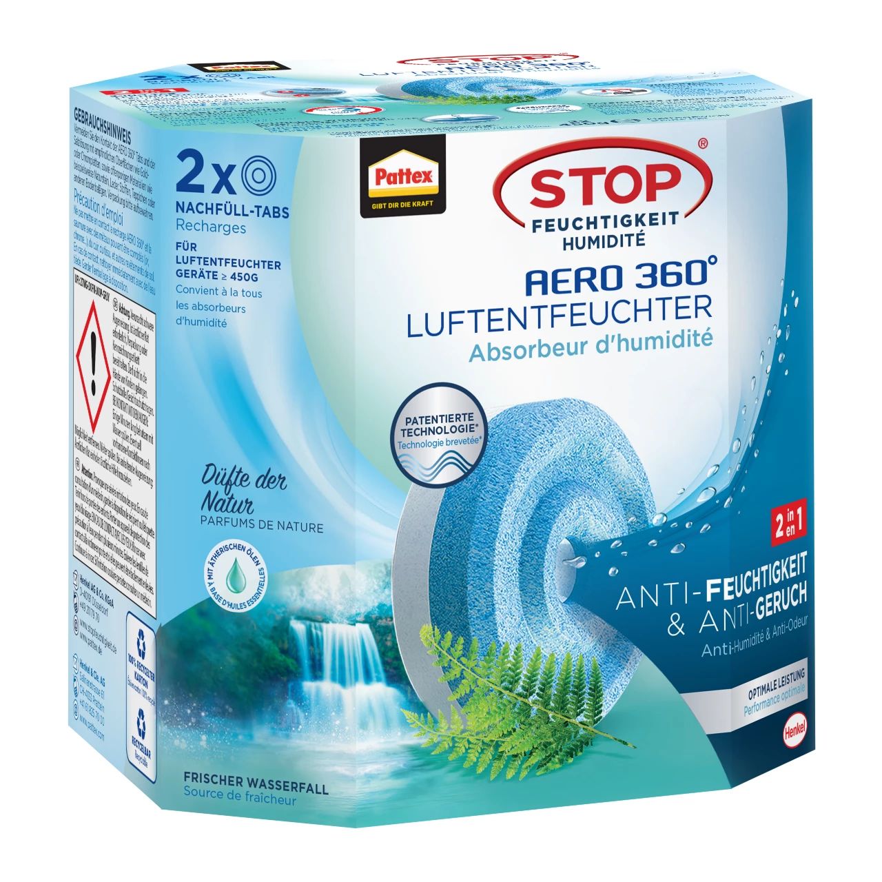 Pattex Aero 360° Frischer Wasserfall 2x450g Taps Pattex Aero 360° Frischer Wasserfall 2x450g Taps