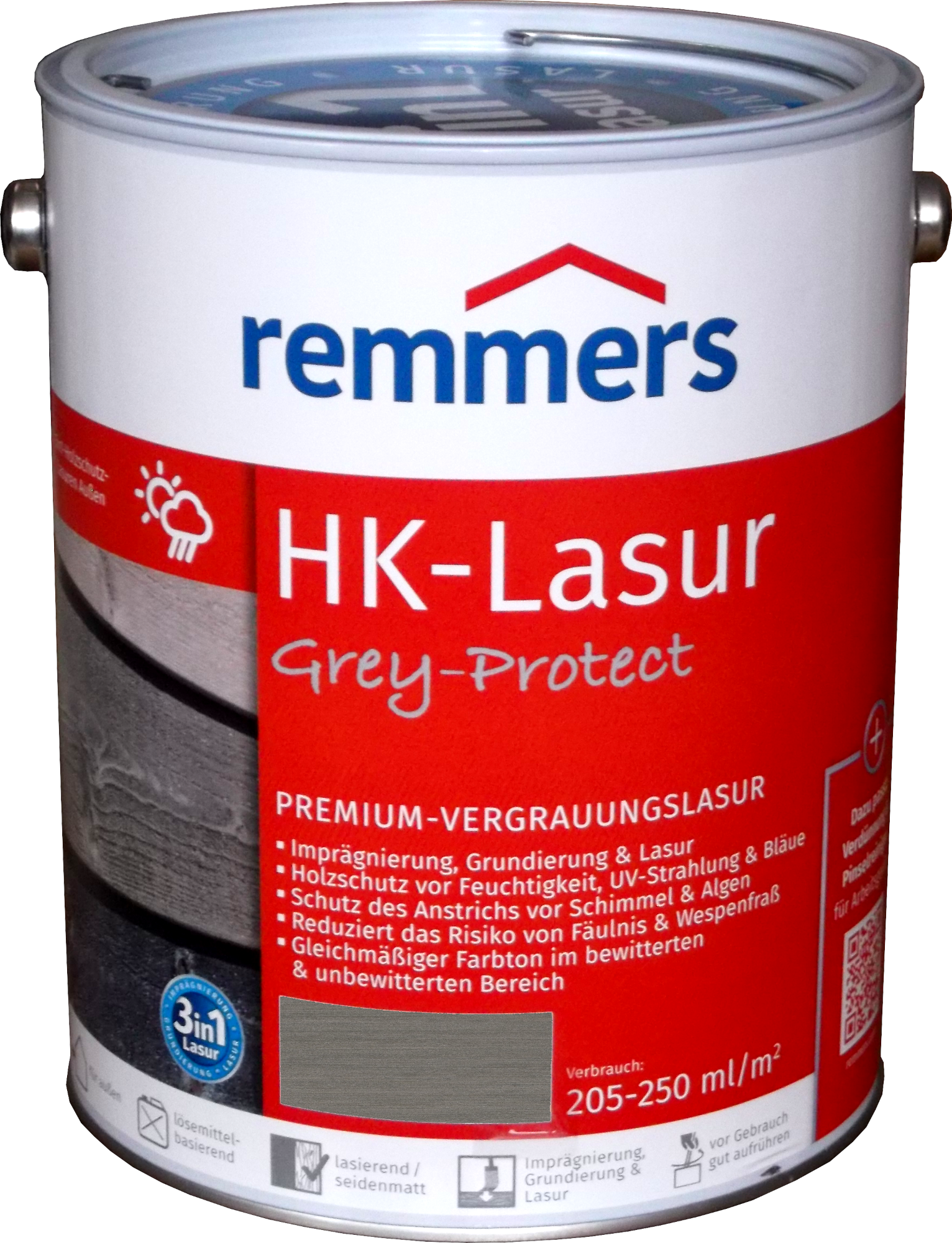 5L Remmers HK Lasur Graphitgrau Grey-Protect 5L Remmers HK Lasur Graphitgrau Grey-Protect