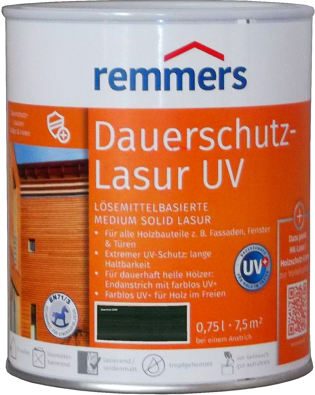 750ml Remmers Dauerschutz-Lasur UV Ebenholz 750ml Remmers Dauerschutz-Lasur UV Ebenholz