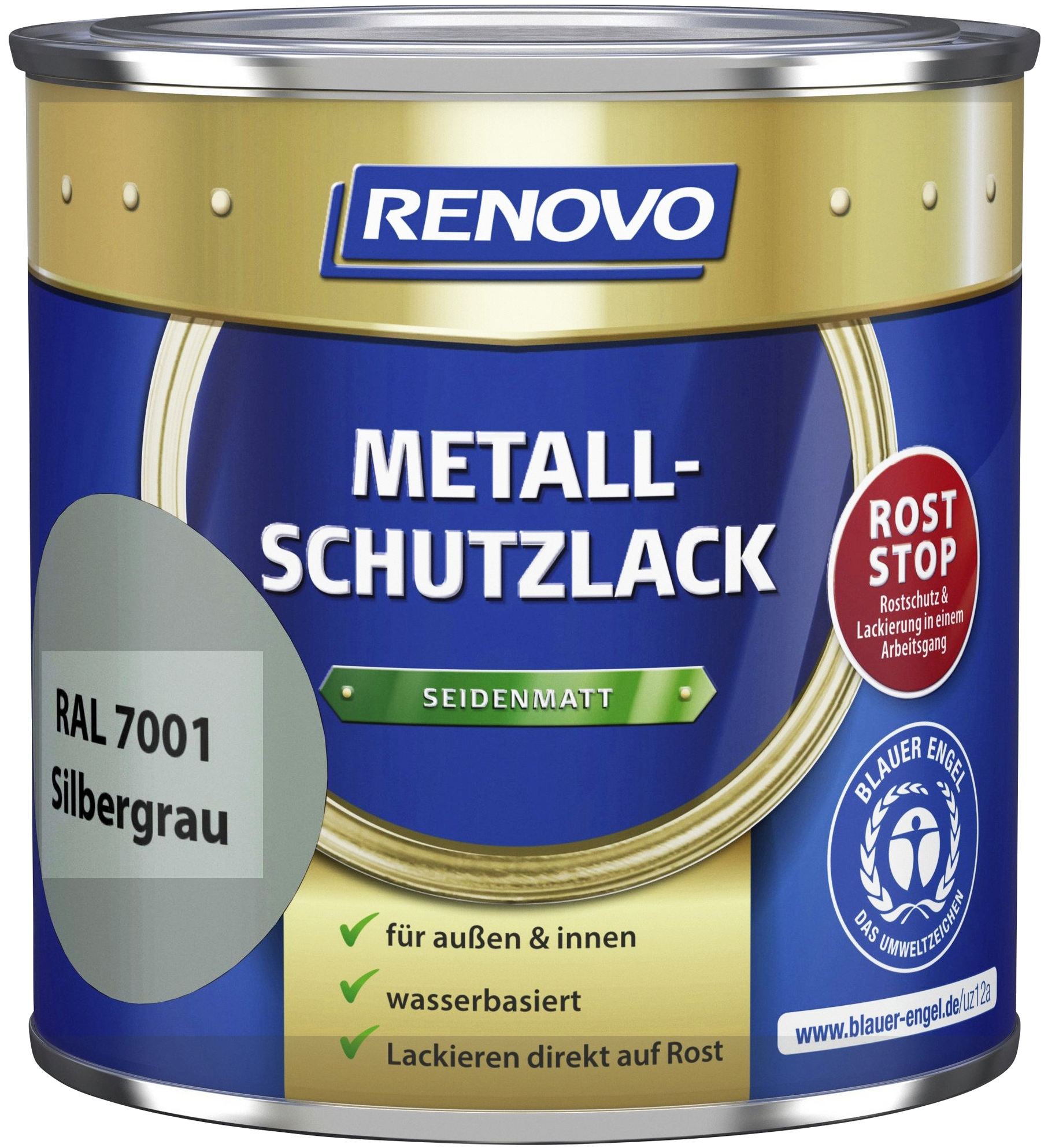 375ml Renovo Metallschutzlack sdm Silbergrau 7001 375ml Renovo Metallschutzlack sdm Silbergrau 7001