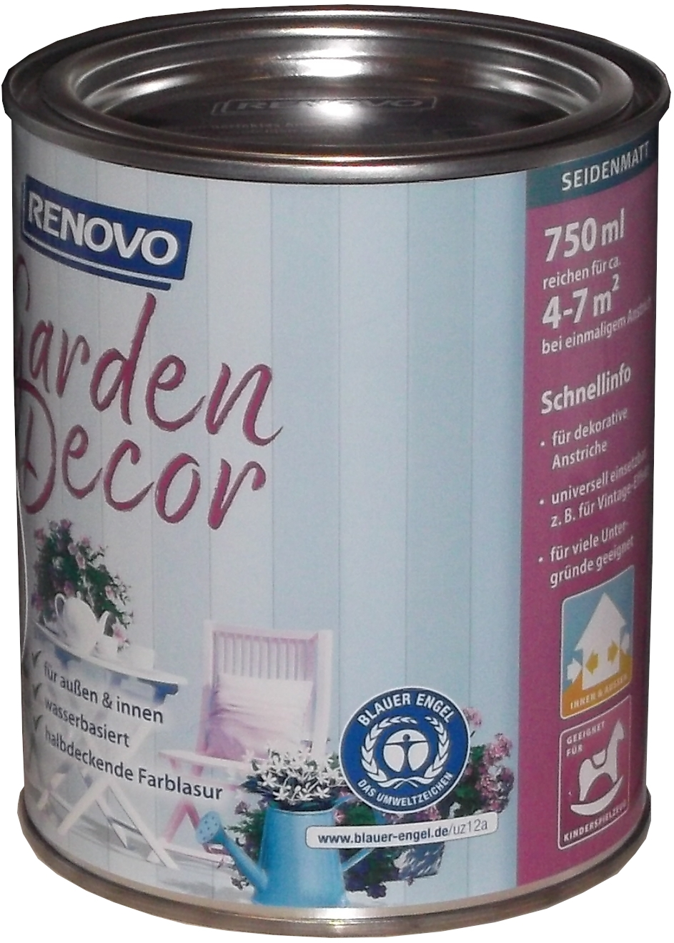 750ml Renovo Garden Decor Farblasur Lavender Blue