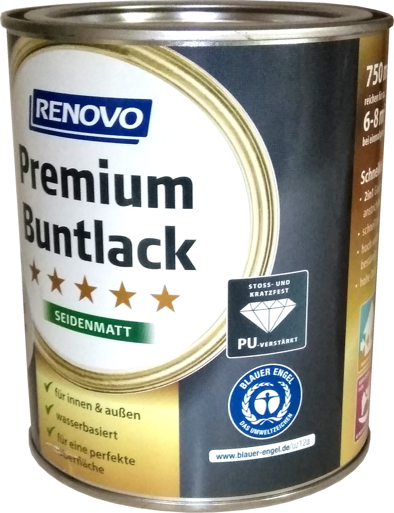 750ml Renovo Premium Buntlack seidenmatt RAL8011 Nussbraun