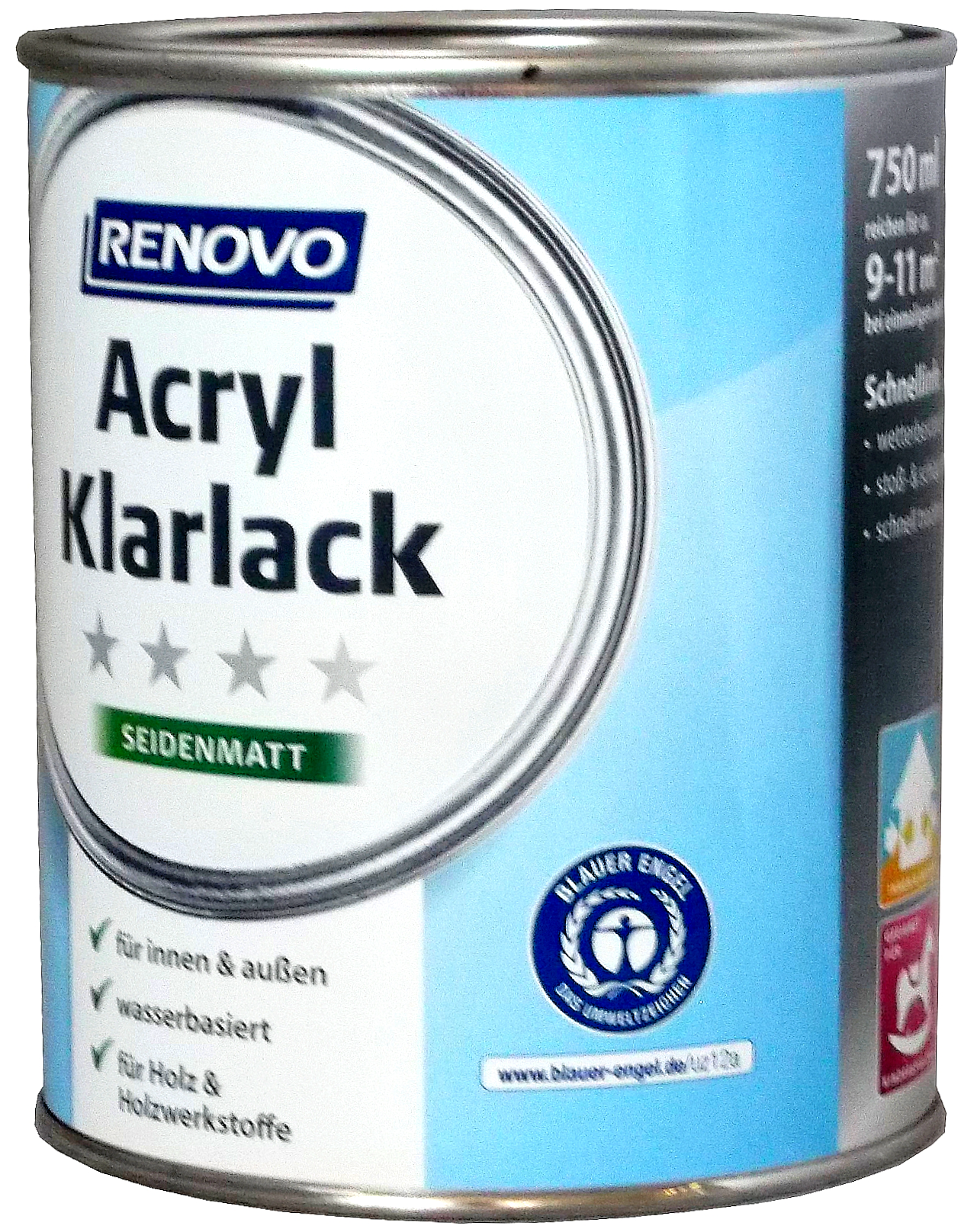 750ml Renovo Acryl Klarlack seidenmatt