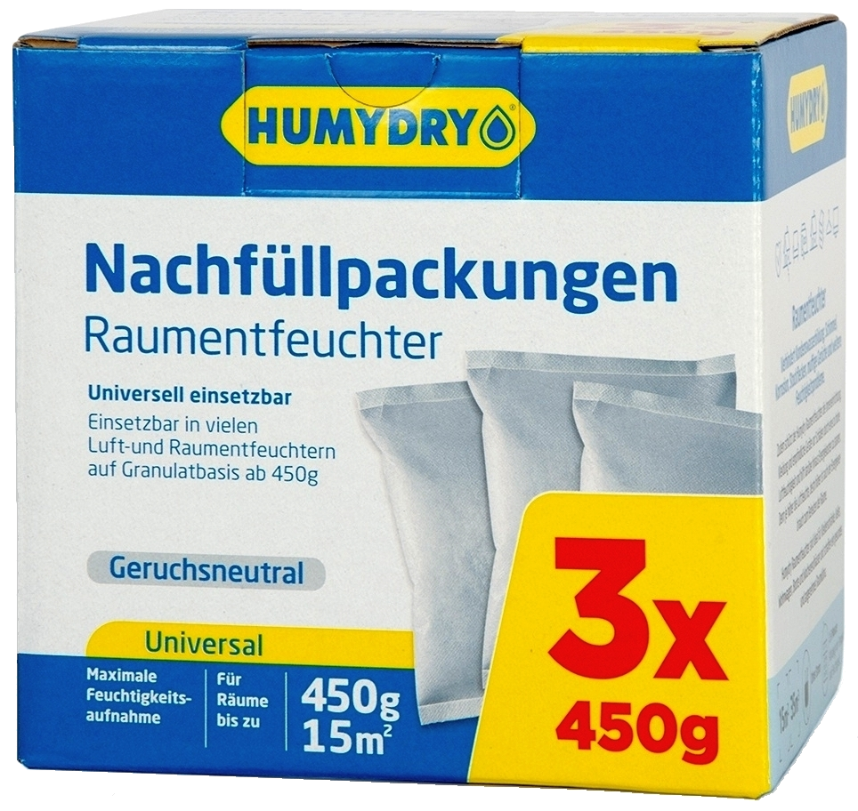 3er Pack 2+1 x 450g Nachfüllbeutel Humex 3er Pack 2+1 x 450g Nachfüllbeutel Humex