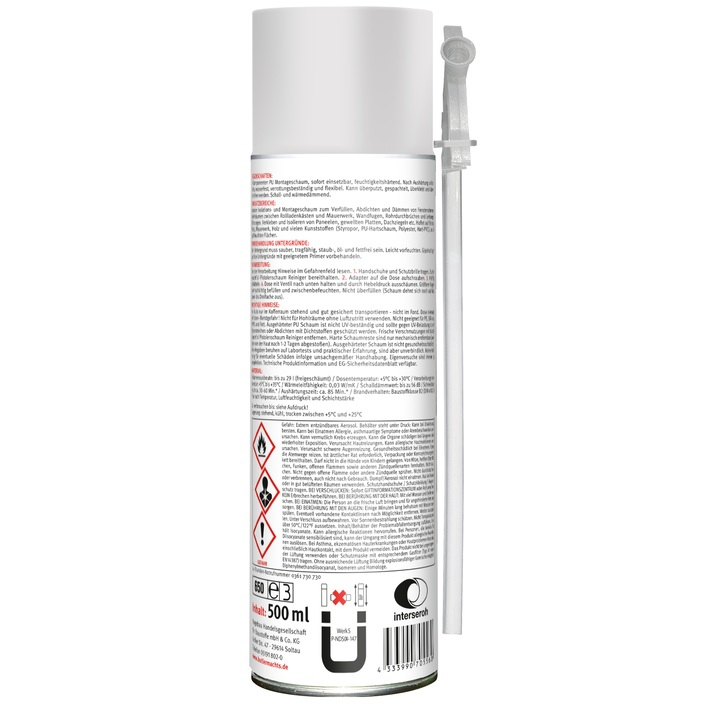 500ml Butler machts 1K Montageschaum B2 gelb 500ml Butler machts 1K Montageschaum B2 gelb