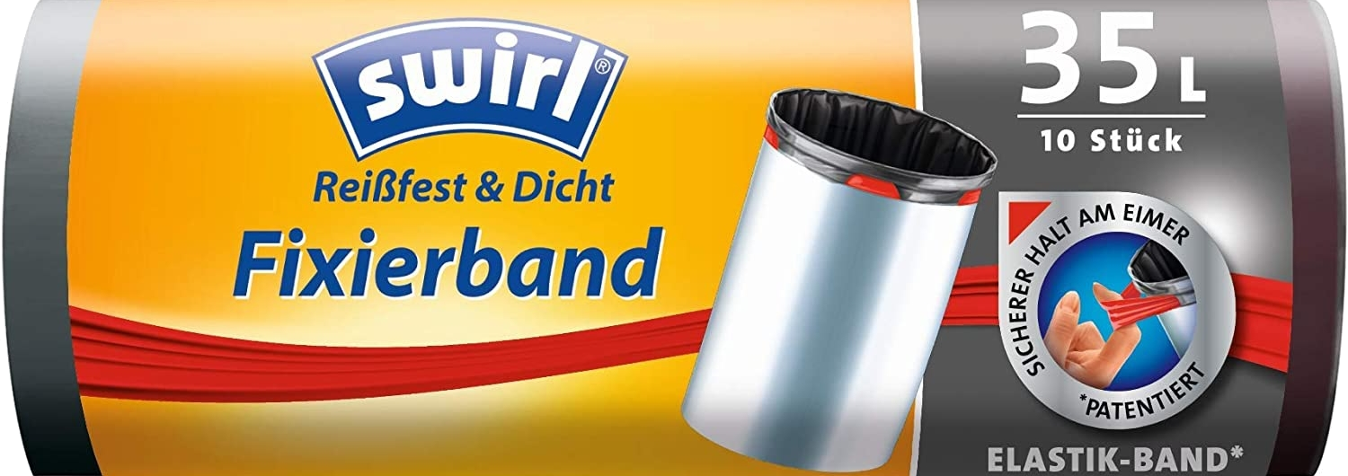 Swirl 35 Liter Fixierband-Müllbeutel R+D, (10/Rolle) Swirl 35 Liter Fixierband-Müllbeutel R+D, (10/Rolle)