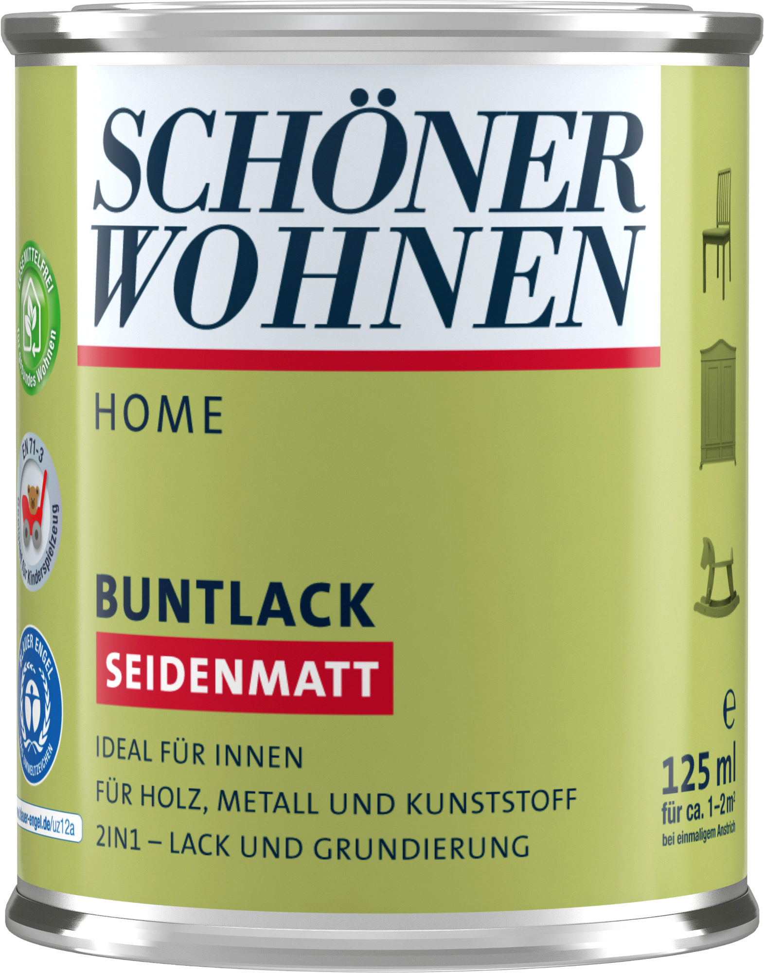 125ml Schöner Wohnen Home Buntlack seidenmatt, 6648 Petrolgrün