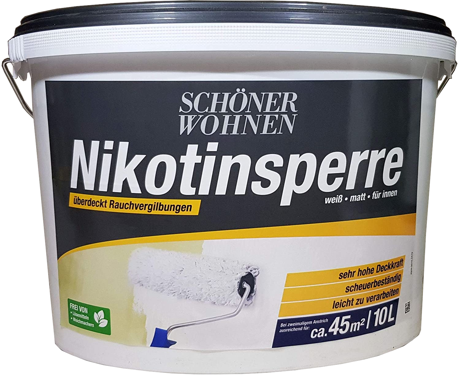 10L Schöner Wohnen Nikotinsperre, Weiß, Matt 10L Schöner Wohnen Nikotinsperre, Weiß, Matt