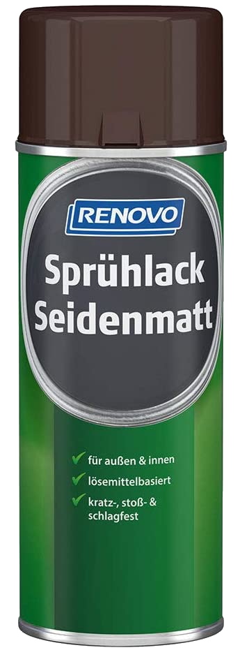 400ml Renovo Sprühlack Seidenmatt Schokobraun RAL8017 400ml Renovo Sprühlack Seidenmatt Schokobraun RAL8017