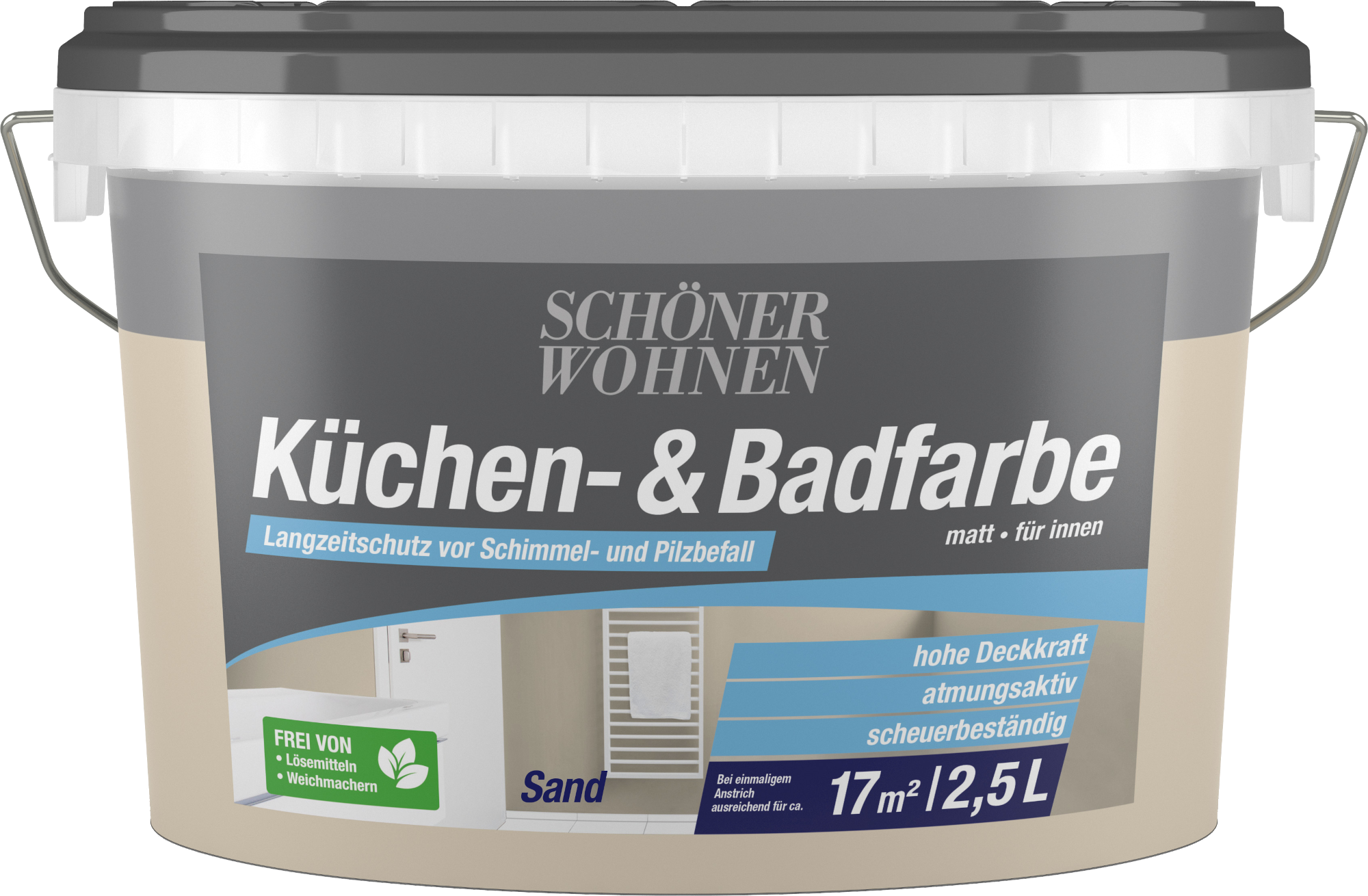 2,5L Schöner Wohnen Küchen-& Badfarbe matt, 8514 Sand