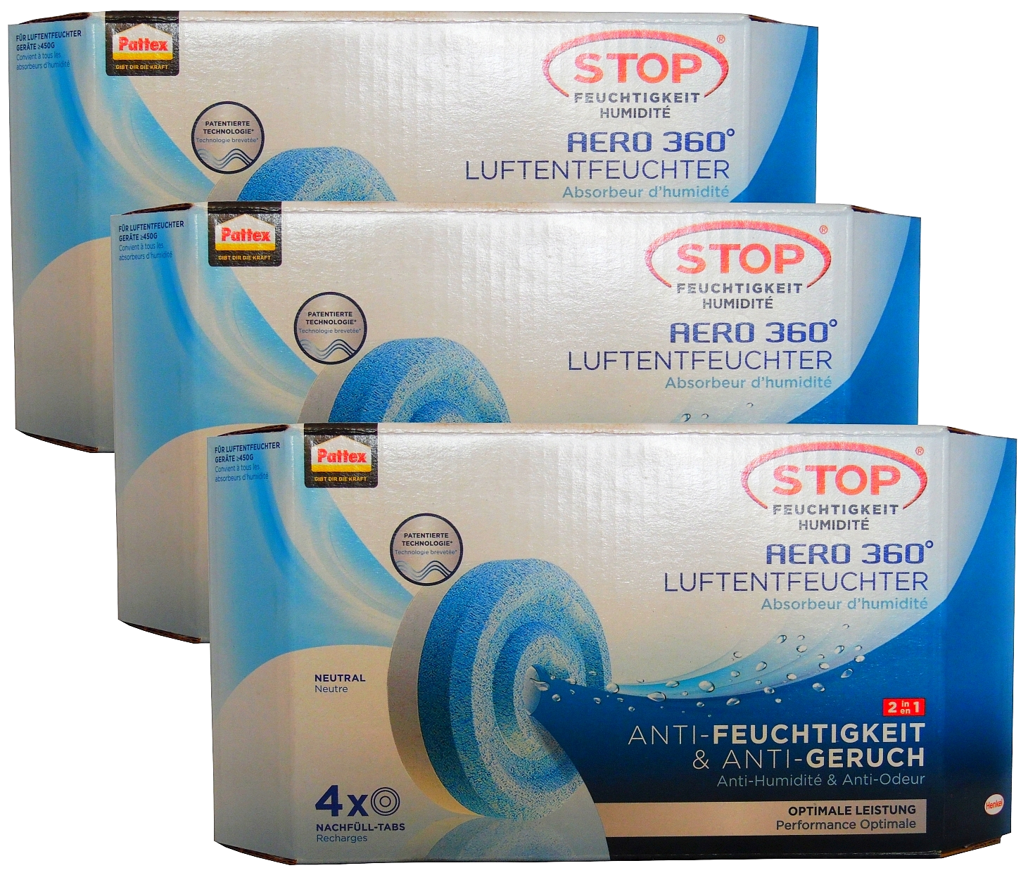 12 Nachfüll-Tabs Pattex AERO 360° ( 12 x 450g ) 12 Nachfüll-Tabs Pattex AERO 360° ( 12 x 450g )