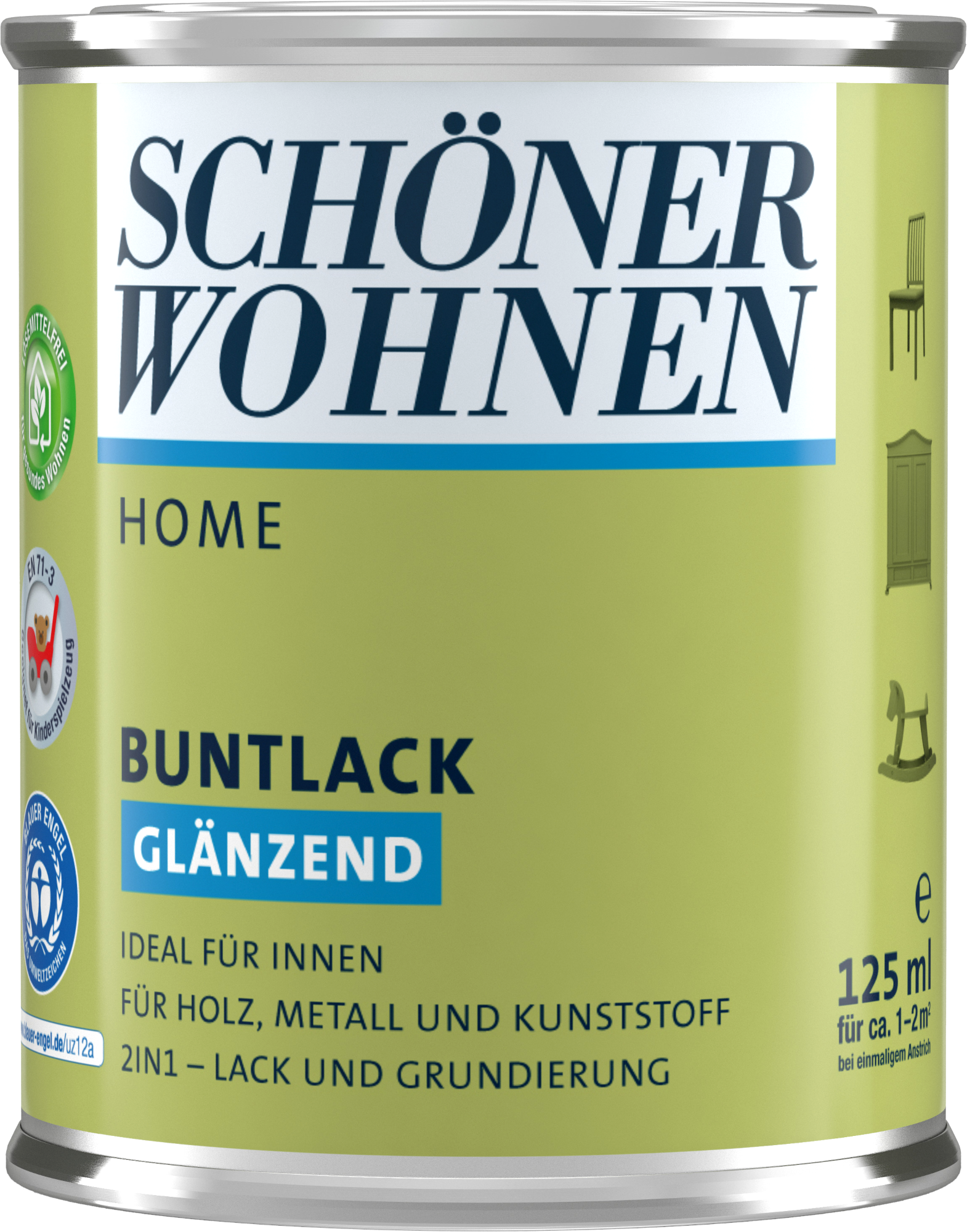 125ml Schöner Wohnen Home Buntlack glänzend, 0096 Altweiß 125ml Schöner Wohnen Home Buntlack glänzend, 0096 Altweiß