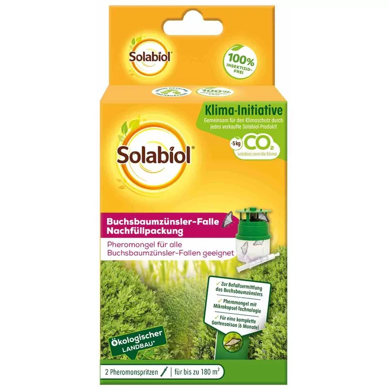 Solabiol Nachfüllpackung 2 Pheromonspritzen für Buchsbaumzünsler- Falle
