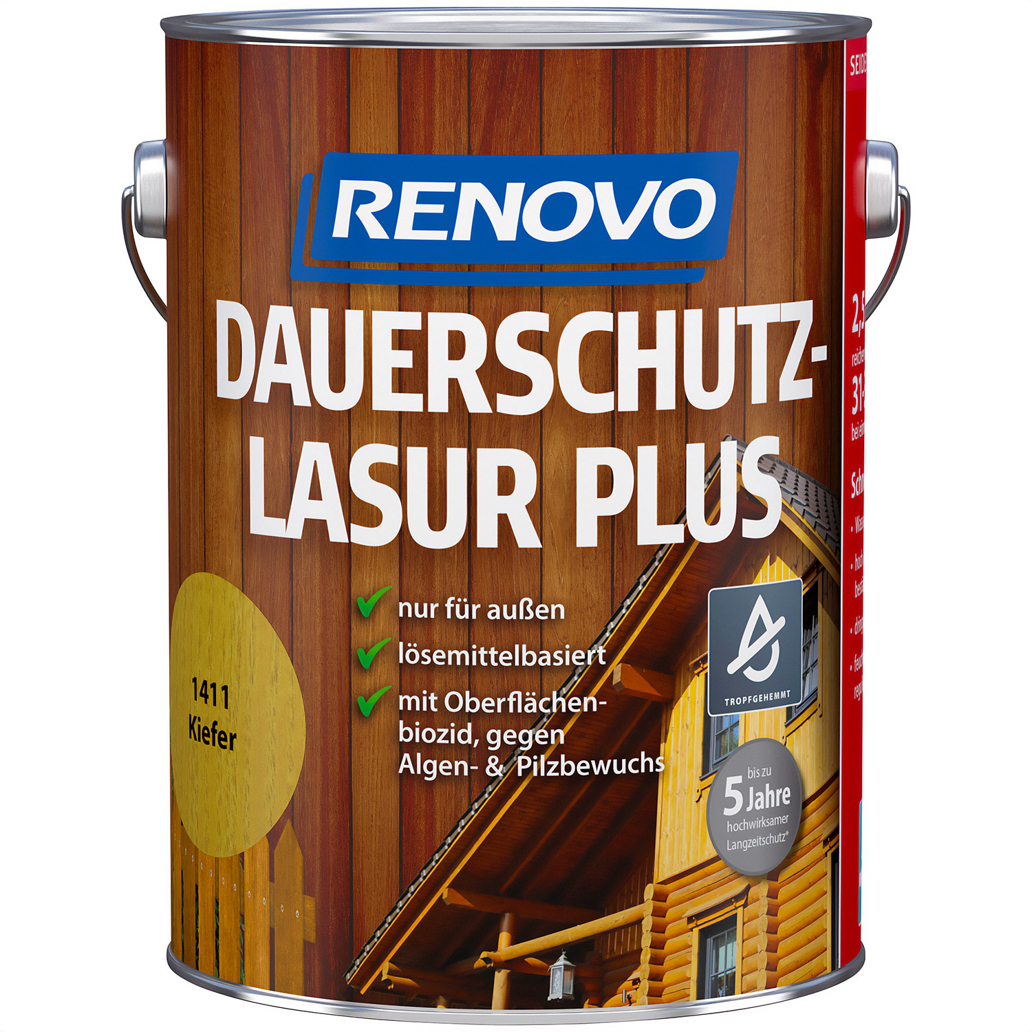 2,5L Renovo Dauerschutzlasur PLUS Nr.1411 Kiefer 2,5L Renovo Dauerschutzlasur PLUS Nr.1411 Kiefer