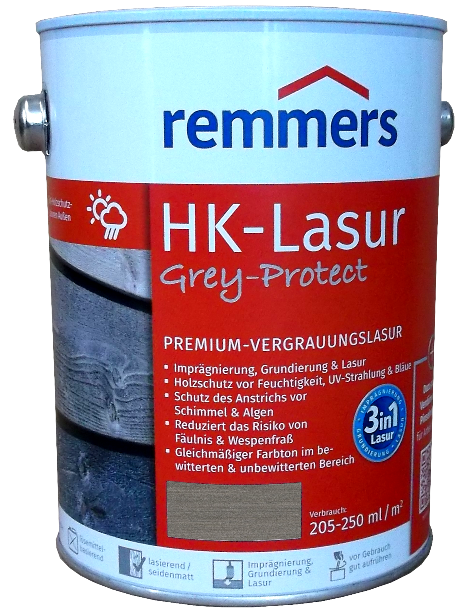 2,5L Remmers HK Lasur Graphitgrau GP 2,5L Remmers HK Lasur Graphitgrau GP